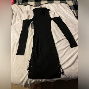 Fashion Nova Black Long Sleeve Dress